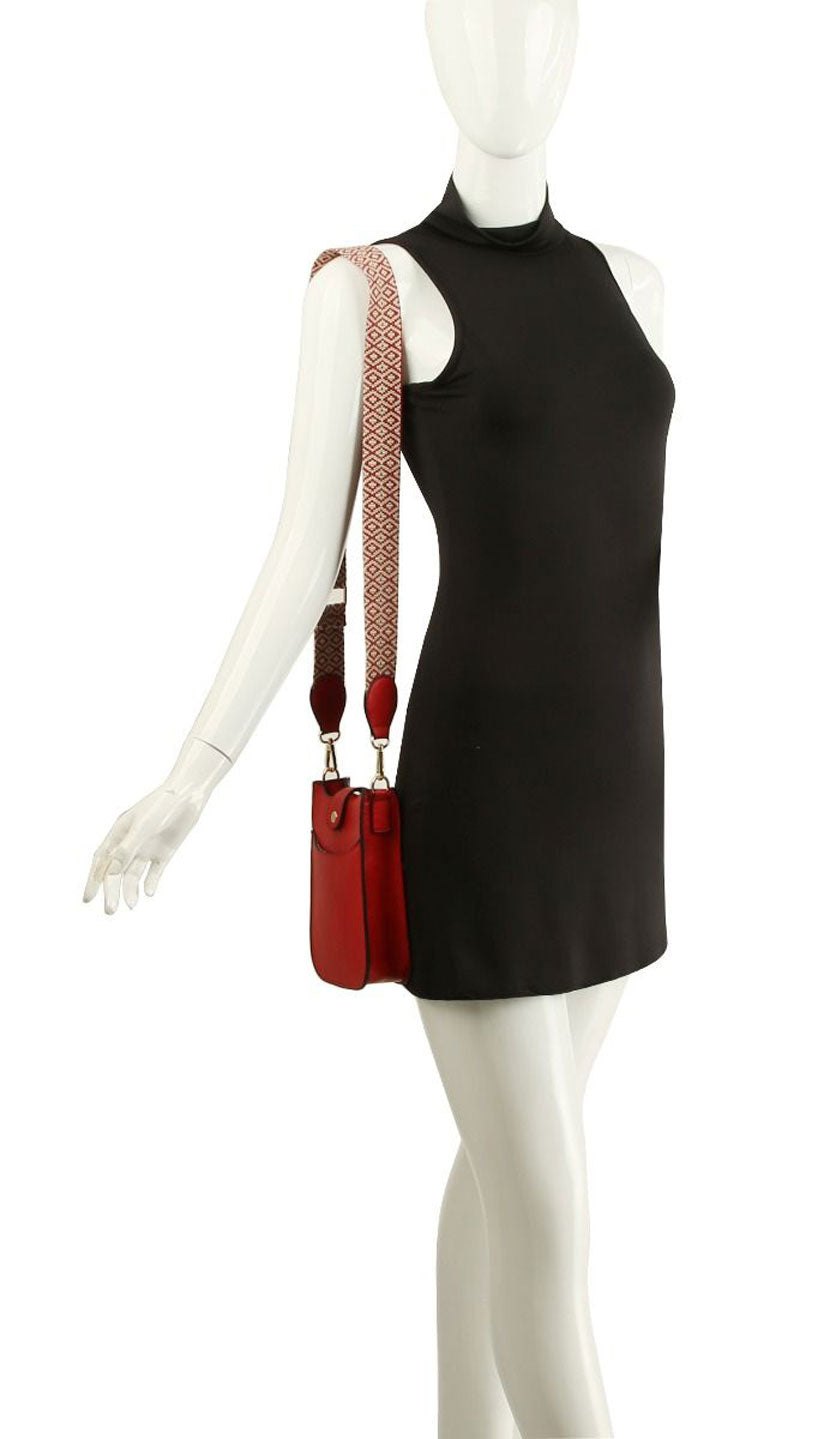 Red Vegan Leather Crossbody Bag with Adjustable Guitar Straps, perfectly goes with any outfit and shows your trendy choice to make you stand out on your occasion. Ideal for keeping your phone, makeup, money, bank cards, lipstick, coins, and other small essentials in one place. It's lightweight & versatile enough to carry with different outfits throughout the week. Perfect gifts for your lovers and lover persons on valentines Day. Stay comfortable & attractive on occasion.