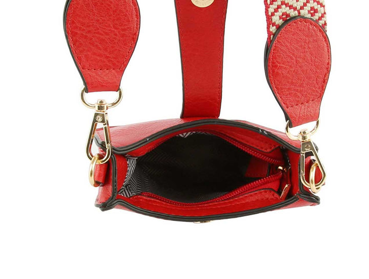 Red Vegan Leather Crossbody Bag with Adjustable Guitar Straps, perfectly goes with any outfit and shows your trendy choice to make you stand out on your occasion. Ideal for keeping your phone, makeup, money, bank cards, lipstick, coins, and other small essentials in one place. It's lightweight & versatile enough to carry with different outfits throughout the week. Perfect gifts for your lovers and lover persons on valentines Day. Stay comfortable & attractive on occasion.