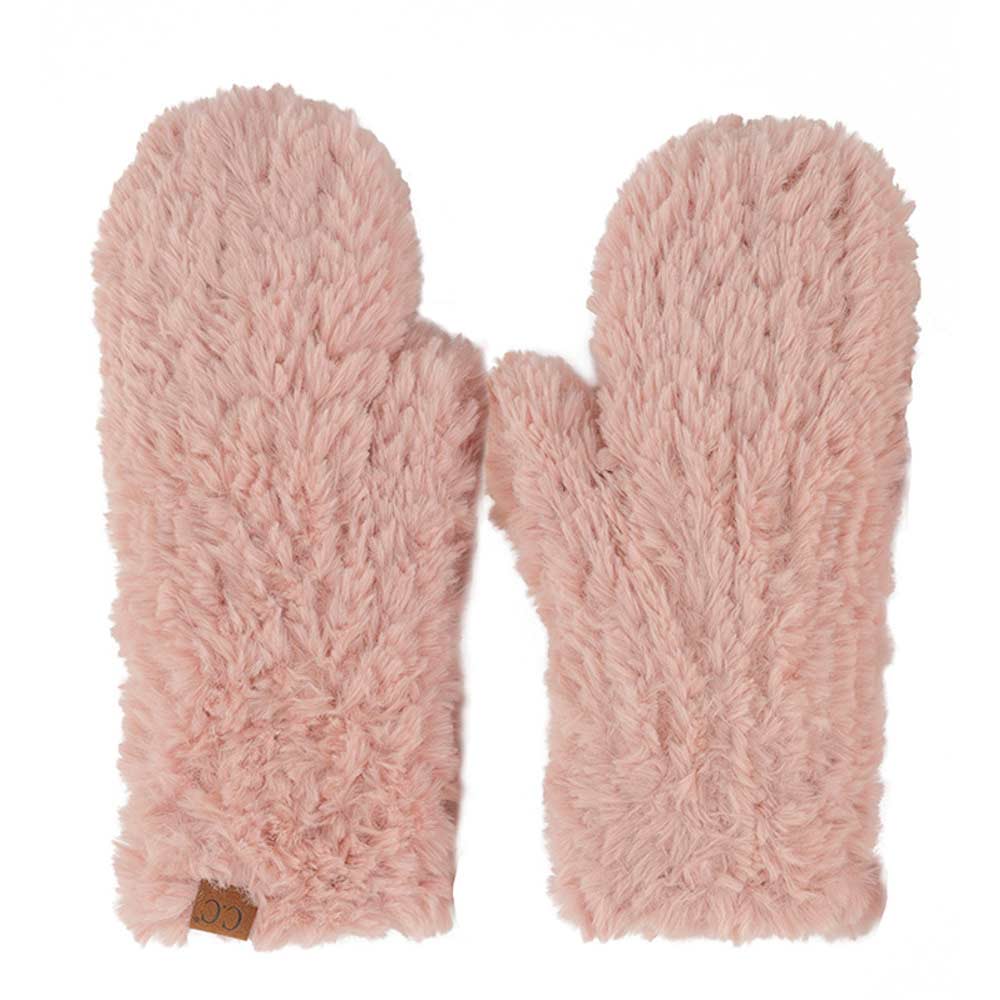 Rose C.C Faux Fur Mittens, Stay warm and cozy. These mittens are made with ultra-soft faux fur for maximum insulation and comfort. The faux fur is lightweight and breathable while providing excellent temperature control. An adjustable wristband allows for the perfect fit. Enjoy superior warmth during the cold winter months.
