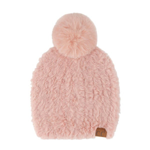 Rose C.C Faux Fur Pom Beanie, will keep you warm and stylish in cold weather. It's the autumnal touch you need to finish your outfit in style. Awesome winter gift accessory for Birthday, Christmas, Stocking Stuffer, Secret Santa, Holiday, Anniversary, or Valentine's Day to your friends, family, and loved ones.