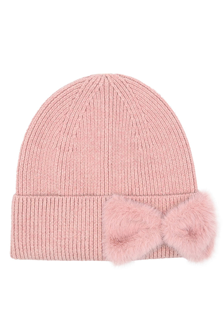 Rose C.C Faux Fur Solid Bow Beanie Winter Hat merges thermal protection with refined aesthetics. Crafted with premium faux fur for exceptional insulation, this headwear features a distinctive bow accent that elevates its design profile. Engineered for consistent warmth retention while maintaining breathability, it represents the optimal balance of functional performance 