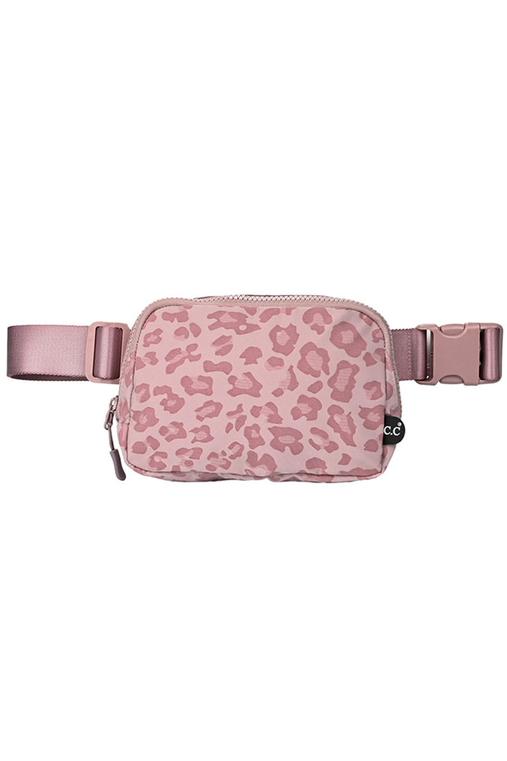 Rose C.C Leopard Pattern Fanny Pack is a stylish and convenient accessory, perfect for any outdoor activity or travel. With its trendy leopard pattern and hands-free design, you can keep all your essentials organized and easily accessible. Plus, its durable material ensures long-lasting use.