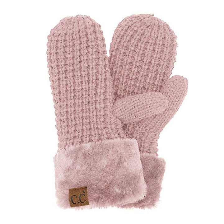 Rose C.C Waffle Knit Mittens, keep your hands warm and cozy with their special knit design. Crafted from a lightweight material, they offer maximum breathability and keep hands comfortable even in cold temperatures. Practical winter gift for family members, parents, grandparents, outdoor activists, or close friends.