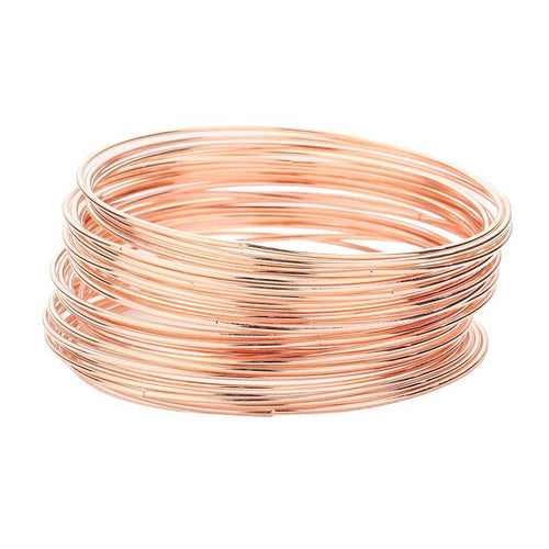 30 pulseras finas de metal - Oro rosa