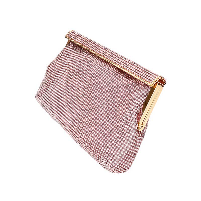 Rose Gold Bling Evening Clutch Crossbody Bag, is a luxurious and versatile accessory, perfect for any formal occasion. Crafted from durable satin, it features a sparkling design for a show-stopping effect. With an adjustable shoulder strap for crossbody wear, it's an ideal piece to carry your essentials in style. 