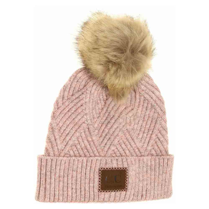 RoseMix Large Patch Heathered Pom Beanie combines classic style with practical warmth. Crafted from a soft, heathered knit fabric, it offers comfortable insulation for cooler days. The prominent patch detail adds a distinctive, refined touch while the pom keeps the look timeless. Ideal for outdoor activities or casual wear, this beanie provides reliable protection against the cold without compromising on style. 