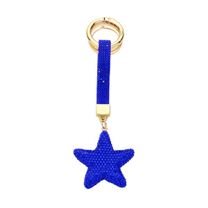 Royal Blue Bling Star Keychain, is beautifully designed with a Star-themed stone design that will make a glowing touch on one's Star whom you care about & love. Crafted with durable materials, this accessory shines and sparkles. It's an excellent gift for your loved ones to make their moment special.