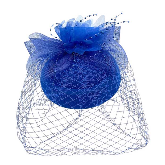 Royal Blue Floral Pearl Mesh Fascinator Headband, the perfect accessory for special or casual occasions. Crafted from supple mesh and finished with lush faux pearls, this Fascinator Headband elevates any look. A timeless and elegant piece, sure to be a favorite. A perfect gift on any occasion to your family members or a close one