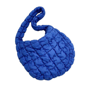 Royal Blue Quilted Puffer Tote Shoulder Bag, is perfect to carry all your handy items with ease. This handbag features a top zipper closure for security that makes your life easier and trendier. This is the perfect gift idea for a birthday, holiday, Christmas, anniversary, Valentine's Day, etc.