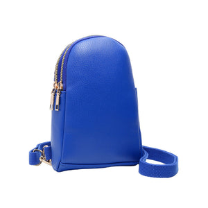 Royal Blue Solid Faux Leather Sling Bag, is the perfect combination of style and convenience. Crafted from durable faux leather, it can withstand daily wear and tear and its adjustable shoulder strap ensures a comfortable fit. Perfect Birthday Gift, Anniversary Gift, Mother's Day Gift, Graduation Gift, Valentine's Day Gift.