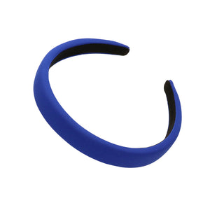 Royal Blue Solid Padded Headband, create a natural & beautiful look while perfectly matching your color with the easy-to-use solid headband. Push your hair back and spice up any plain outfit with this headband! 