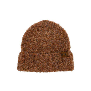 Rust C.C. Mixed Color Boucle Cuff Beanie, stay warm and fashionable in this cozy, stylish soft boucle cuff beanie. It's soft and warm and made from yarn for superior comfort. The soft boucle accent adds a delightful touch of fun to any outfit. Awesome winter gift accessory for birthdays, Christmas, anniversaries, etc.
