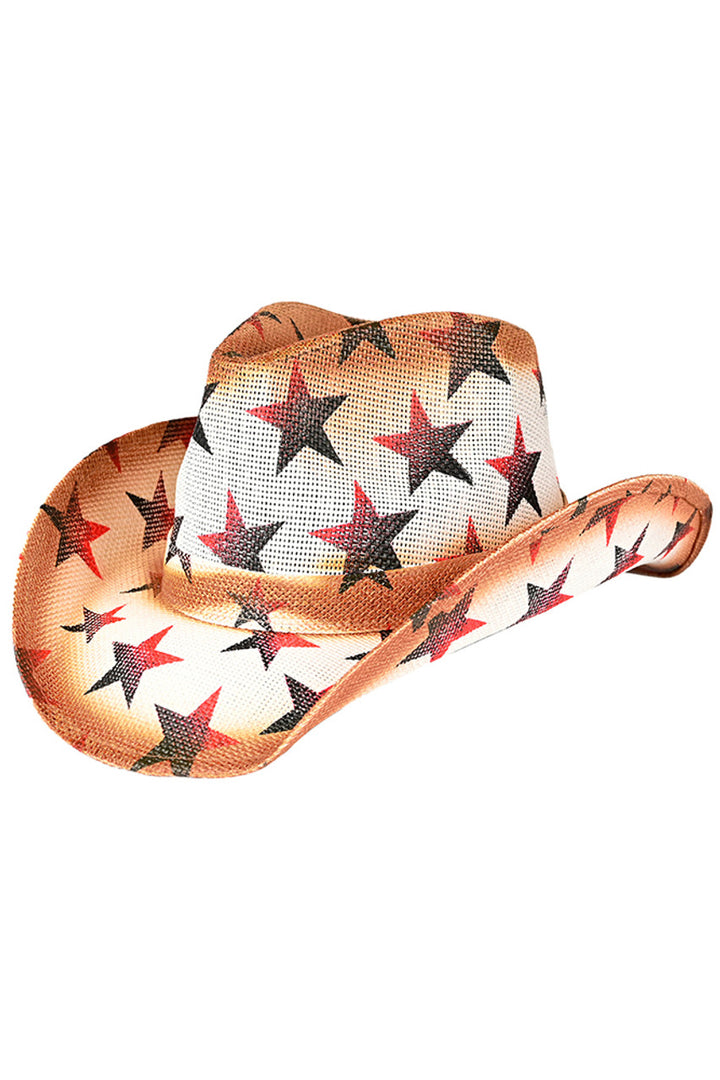 Rust C.C Ombre American Theme Star Pattern Cowboy Hat is a stylish and patriotic accessory. The ombre design and star pattern add a unique touch to the classic cowboy hat. Made with high quality materials, it provides both fashion and functionality. Perfect for any outdoor event, this hat is sure to make a statement.