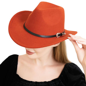 Rust Faux Leather Band Solid Fedora Panama Hat, a versatile and timeless accessory that makes for a perfect gift. Crafted with a faux leather band for a touch of sophistication, this hat adds a class to any outfit. Stay in vogue and make a statement with this must-have accessory that's bound to impress. Elevate your style!.