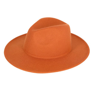Rust Trendy Solid Panama Hat, This unique, timeless & classic Hat with solid color trim that looks cool & fashionable. This Panama hat is a good companion when you go shopping, fishing, beach travel, or camping. Can be used throughout all seasons to keep you safe from the sun. Stay comfortable throughout the year.