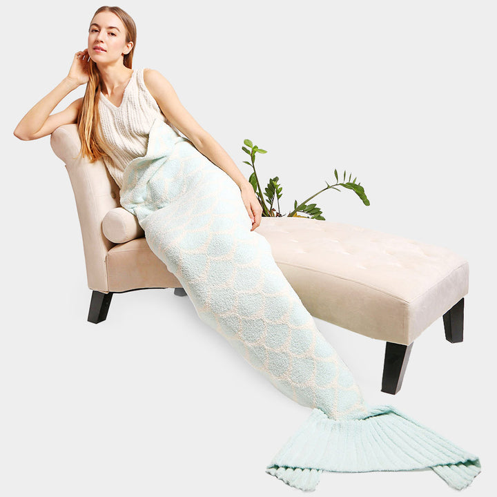Mint Mermaid Tail Blanket