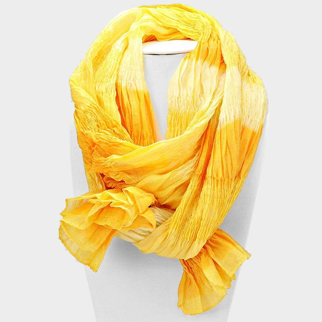 Madeline Love Yellow Ombre oblong wrinkle scarf - Jewelry