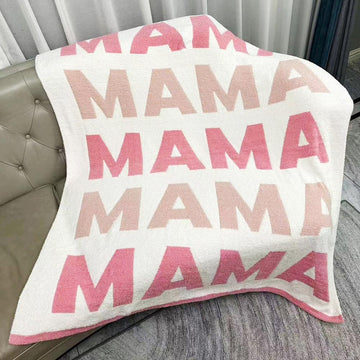 Madeline Love Pink MAMA Reversible Throw Blanket - Hair Accessories