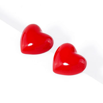 Madeline Love Red Heart Stud Earrings