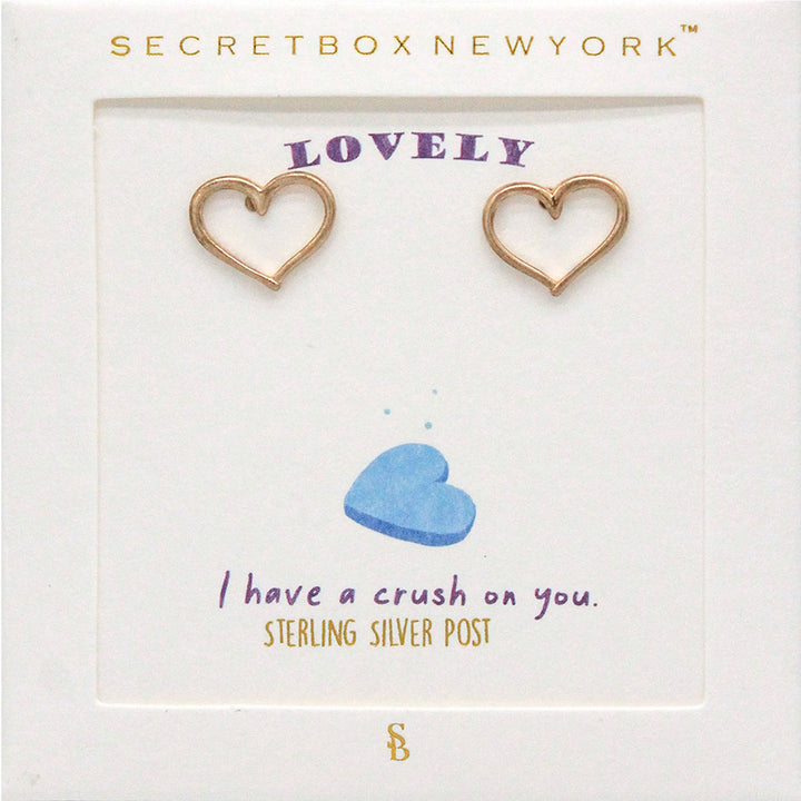 SECRET BOX Metal Open Heart Stud Earrings feature a beautifully crafted design that adds a gorgeous glow to any outfit. Jewelry that complements your lifestyle! Perfect for a Birthday Gift, Anniversary Gift, Mother's Day Gift, Graduation Gift, Prom Jewelry, Just Because Gift, Thank You Gift, or Valentine's Day Gift.