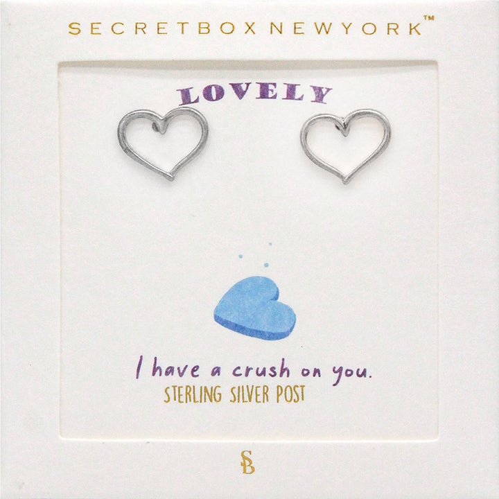 SECRET BOX Metal Open Heart Stud Earrings feature a beautifully crafted design that adds a gorgeous glow to any outfit. Jewelry that complements your lifestyle! Perfect for a Birthday Gift, Anniversary Gift, Mother's Day Gift, Graduation Gift, Prom Jewelry, Just Because Gift, Thank You Gift, or Valentine's Day Gift.