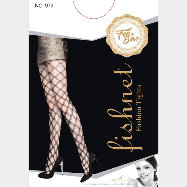 Madeline Love Black Women Bold Diamond Pattern Cutout Pantyhose Tights - Jewelry