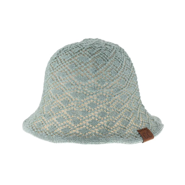 Sage Diamond Lace Knitted Reversible C.C Cloche Bucket Hat combines refined craftsmanship with versatile design. Featuring a delicate diamond lace knit pattern, this hat offers a sophisticated texture that enhances any ensemble. Its reversible construction allows you to switch effortlessly between a classic cloche silhouette and a relaxed bucket style, providing adaptable elegance for various occasions. Designed for comfort and style, it is an expert choice for those seeking both functionality and fashion-f