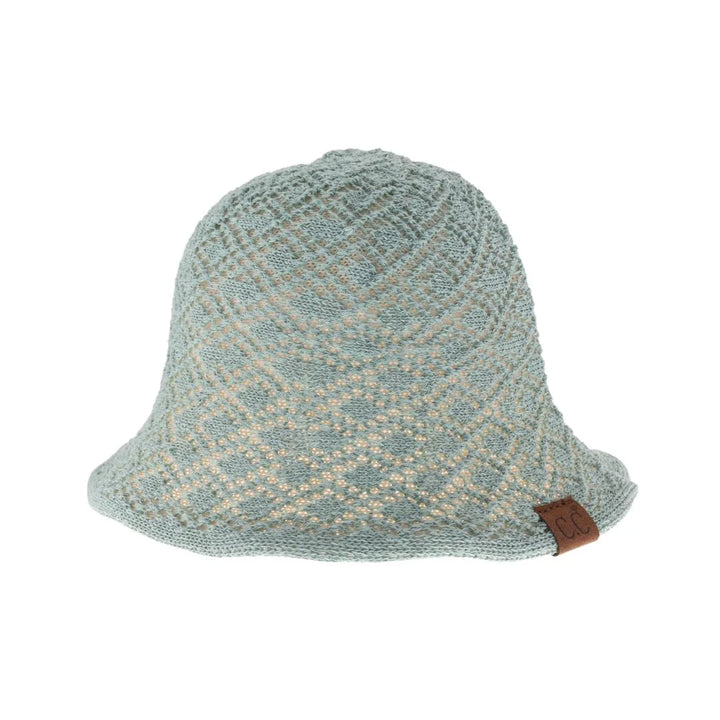 Sage Diamond Lace Knitted Reversible C.C Cloche Bucket Hat combines refined craftsmanship with versatile design. Featuring a delicate diamond lace knit pattern, this hat offers a sophisticated texture that enhances any ensemble. Its reversible construction allows you to switch effortlessly between a classic cloche silhouette and a relaxed bucket style, providing adaptable elegance for various occasions. Designed for comfort and style, it is an expert choice for those seeking both functionality and fashion-f
