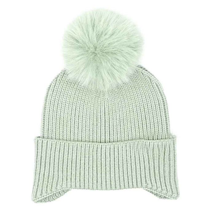 Sage KIDS Ear Flap Pom C.C Beanie combines functional design with comfort to protect children from cold weather. Featuring extended ear flaps for added warmth and a soft pom-pom detail, this beanie is crafted from high-quality materials that provide insulation without sacrificing breathability. Its secure fit ensures it stays in place during active play, making it a reliable accessory for winter outings. 