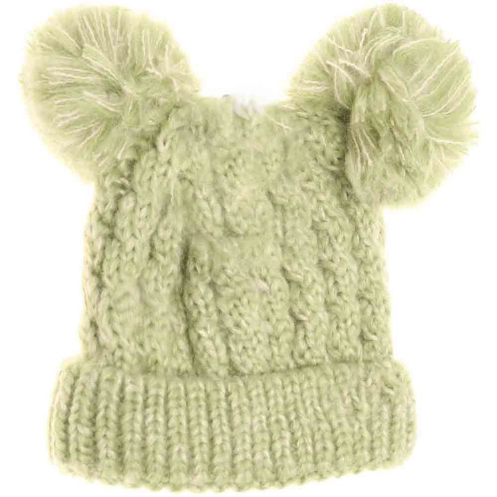 Sage Kids Multi Tone Double Pom CC Beanies deliver exceptional warmth with their double-layer construction, ideal for chilly weather. Featuring vibrant multi-tone colors and playful double pom-poms, these beanies add a fun and stylish accent to any child's outfit. Made from soft, breathable fabric, they provide lasting comfort and protect young wearers from the cold, making them a practical and fashionable choice for winter wear. 