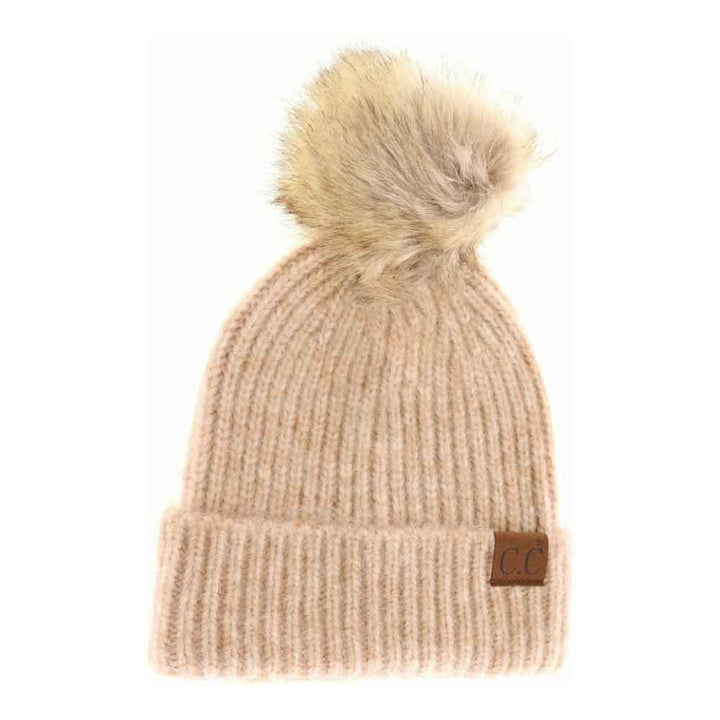 SandMulti Soft Ribbed Fur Pom C.C Beanie combines expert craftsmanship with functional warmth. Its soft ribbed knit fabric ensures a snug, comfortable fit while providing excellent insulation against the cold. Topped with a plush fur pom, this beanie adds a refined element to your winter wardrobe. Designed for durability and style, it’s an ideal accessory for professional and casual settings alike, offering reliable protection without compromising on appearance. 