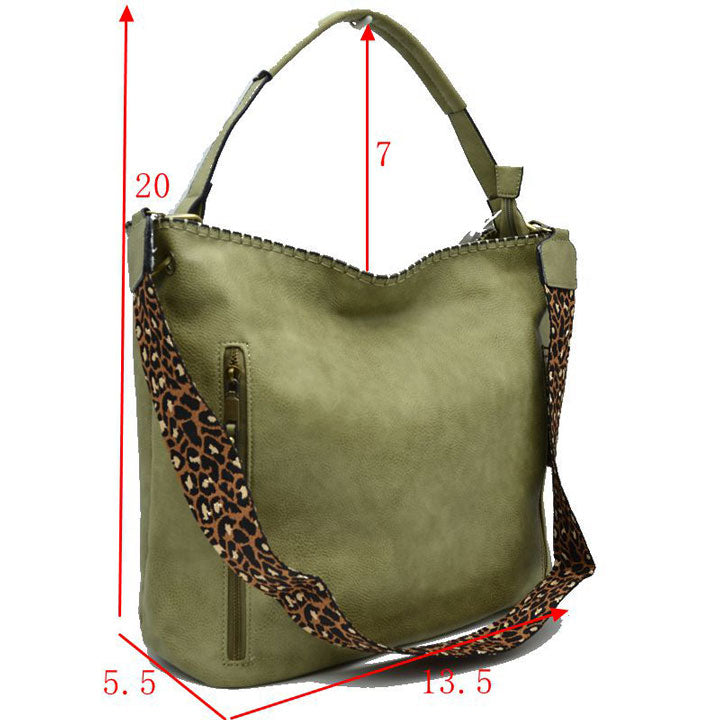 Sage Faux Leather Fashion Hobo Handbag with Guitar Strap, you can adjust according to your style can be used as crossbody. Look like the ultimate fashionista with these Hobo Handbag! Add something special to your outfit! This fashionable bag will be your new favorite accessory. Perfect Birthday Gift, Anniversary Gift, Mother's Day Gift, Graduation Gift, Valentine's Day Gift.