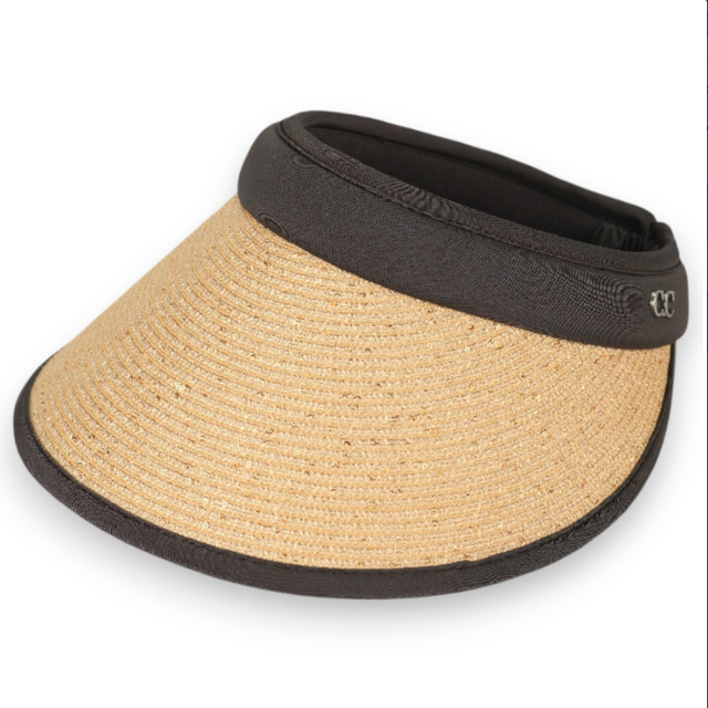 C.C Sequin Visor With Adjustable Band - Beige - Sun Visor