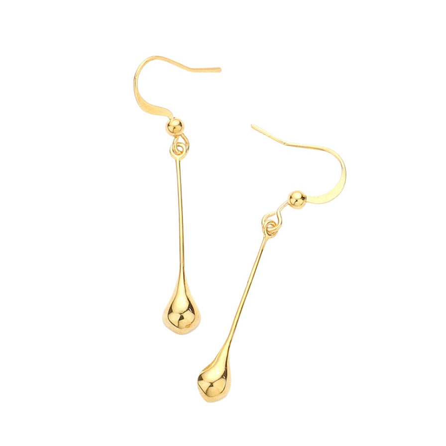 Gold Secret Box 14K Gold Dipped Metal Teardrop Dangle Earrings, are beautiful jewelry that fits your lifestyle, adding a pop of pretty color. Enhance your attire with these vibrant artisanal earrings to show off your fun trendsetting style. This is the perfect gift for your Wife, Mom, or any family member.