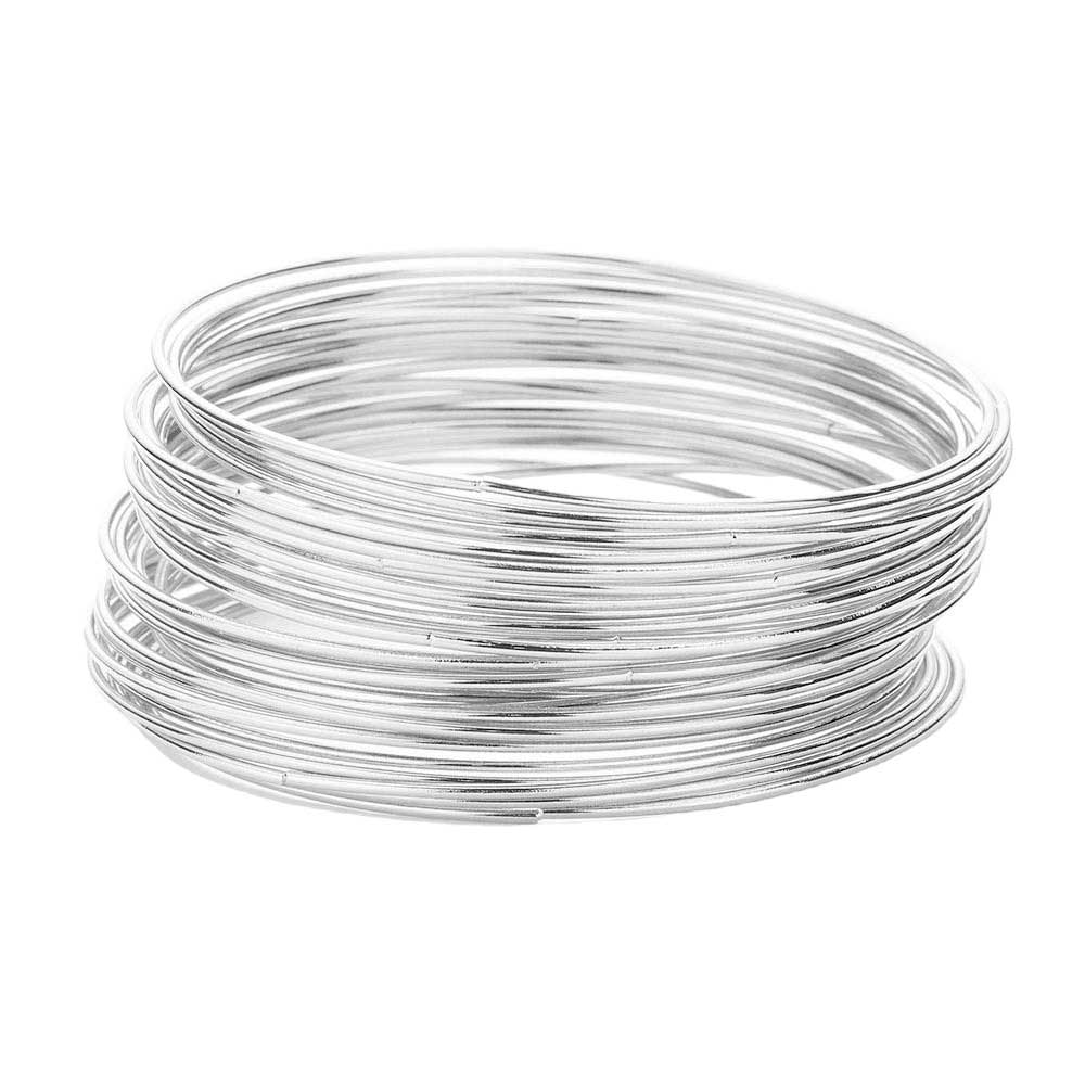 Silver 30PCS Thin Metal Bangle Bracelets, is an excellent choice for those looking for a high-quality jewelry set. Crafted from durable metal, these bangles are designed to last. Get them today and add a unique touch to your style! Perfect gift for Birthday, Anniversary, Mother's Day, Graduation, Prom Jewelry, etc.