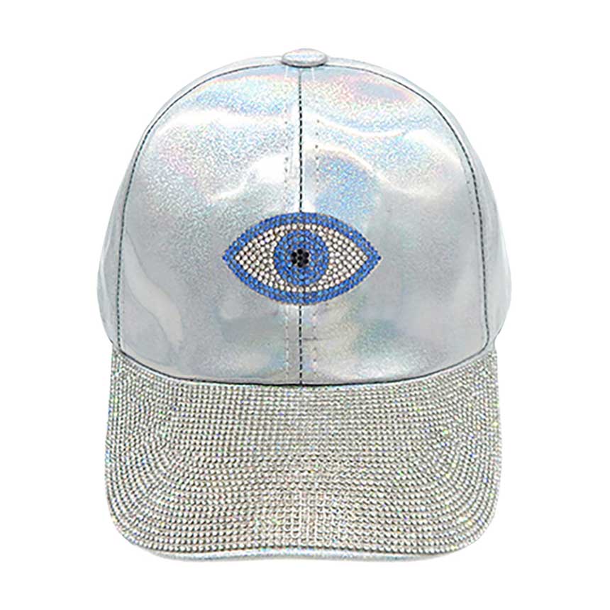 Blue Beautiful Bling Evil Eye Accented Baseball Cap, keep your styles on even when you are relaxing at the pool or playing at the beach. Large, comfortable, and perfect for keeping the sun off of your face and neck. Ideal for travelers who are on vacation or just spending some time in the great outdoors.