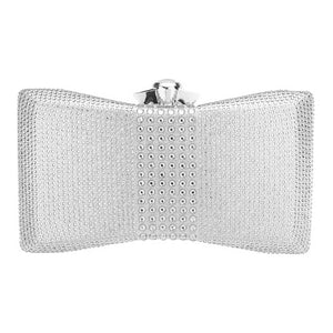 Silver Bling Evening Clutch Crossbody Bag, perfectly goes with any outfit and shows your trendy choice to make you stand out on your special occasion. Carry out this bling evening crossbody bag while attending a special occasion. Perfect for carrying makeup, money, credit cards, keys or coins, etc.