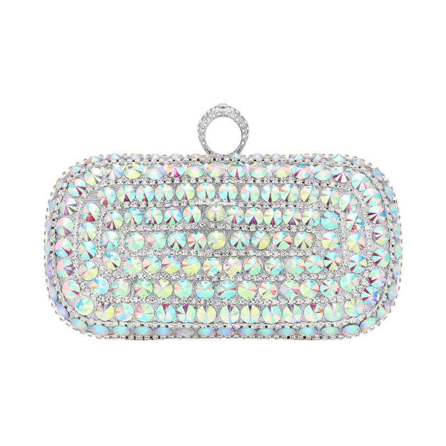 Silver Bling Stone Embellished Evening Clutch Tote Crossbody Bag, is beautifully designed and fit for all special occasions & places. Show your trendy side with this evening crossbody bag. Perfect gift ideas for a Birthday, Holiday, Christmas, Anniversary, Valentine's Day, and all special occasions.