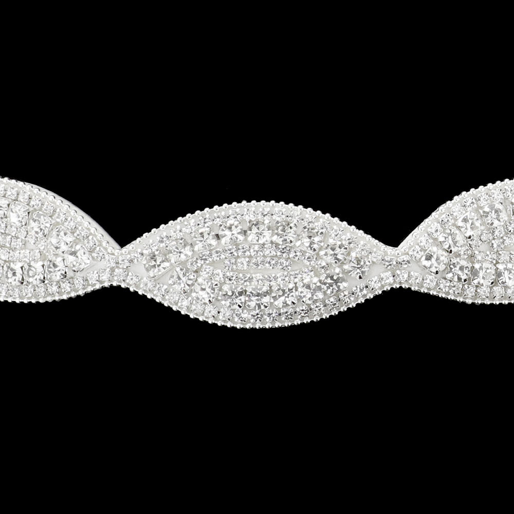 Silver Bubble Stone Sash Ribbon Bridal Wedding Belt Headband, is perfect for your special day. Adorned with bubble stones, it adds an elegant and unique touch to your wedding look. The luxurious ribbon sash provides a beautiful and comfortable fit. Perfect for brides, bridal parties, and any other formal occasion.