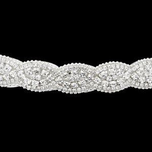 Silver Bubble Stone Sash Ribbon Bridal Wedding Belt Headband, is the perfect accessory for your special day. This belt headband will give your wedding look a unique and sophisticated touch. This is a must-have accessory for your very own special day. Perfect for brides, bridal parties, and any other formal occasion.