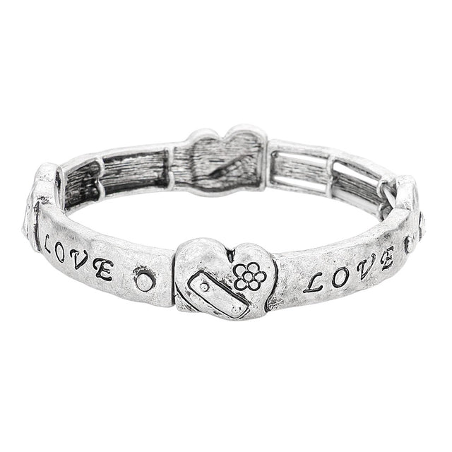 Silver Love Message Stretch Bracelet is a must-have accessory for anyone looking to express their love and affection. The stretch design allows for a comfortable fit, while the bracelet features a beautiful love message that is sure to warm the heart of the recipient. Made with high-quality materials, this bracelet is a meaningful gift that will last for years to come. 