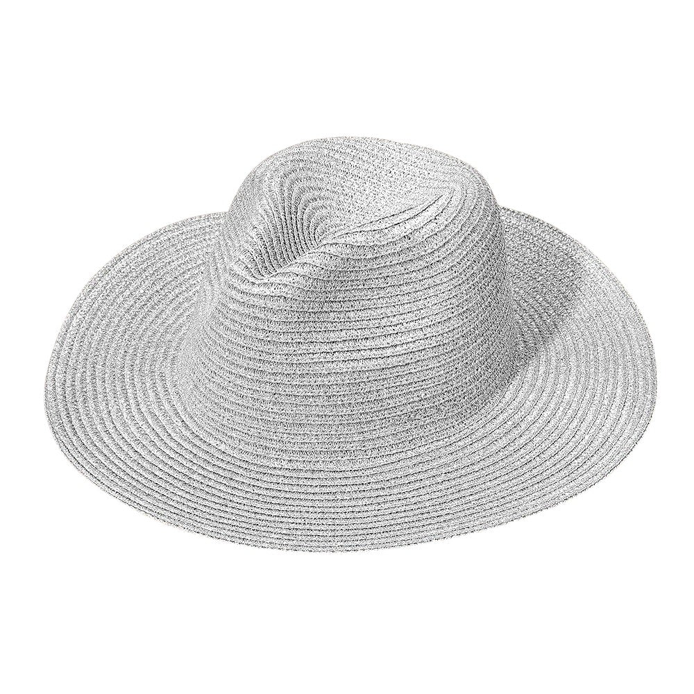 Metallic Woven Fedora Sun Hat – Madeline Love display picture 1