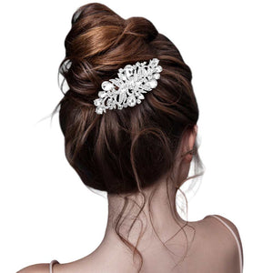 Silver Multi Stone Embellished Hair Comb, this beautiful hair comb brings a sparkle to your look while the intricate pattern adds luxury and elegance. The beautifully crafted design hair comb adds a gorgeous glow to any special outfit. These are Perfect Anniversary Gifts, and also ideal for any special occasion.