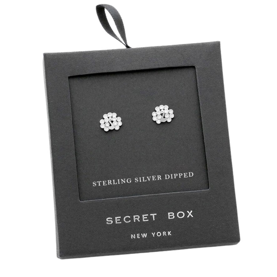 Silver Secret Box Sterling Silver Crystal Peacock Stud Earrings, are crafted jewelry that fits your lifestyle, adding a pop of pretty color. The beautifully crafted design adds a gorgeous glow to any outfit. Great gift idea for your Wife, Mom, your Loving one, or any family member.
