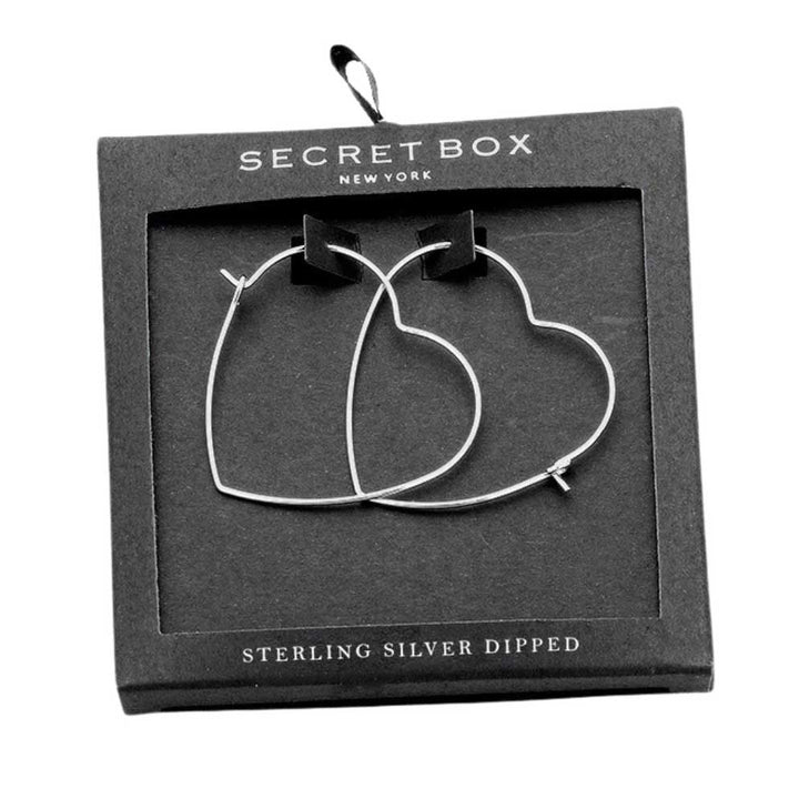 Silver Secret Box Sterling Silver Dipped Heart Hoop Earrings, are fun handcrafted jewelry that fits your lifestyle, adding a pop of pretty color. Enhance your attire with these vibrant artisanal earrings to show off your fun trendsetting style. Great gift idea for your Wife, Mom, your Loving one, or any family member.