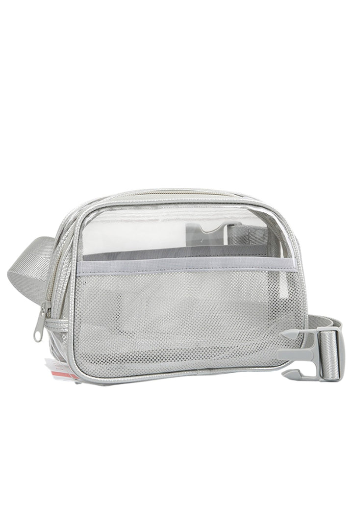 Solid Color Trim Clear Waist Crossbody Bag combines practicality with modern style. Its transparent design allows for easy visibility of contents, while the solid color trim adds a sleek, polished finish. Designed for hands-free convenience, it secures comfortably around the waist, making it ideal for travel, events, or daily use where quick access and security are essential. Durable materials ensure long-lasting wear without compromising on lightweight comfort.