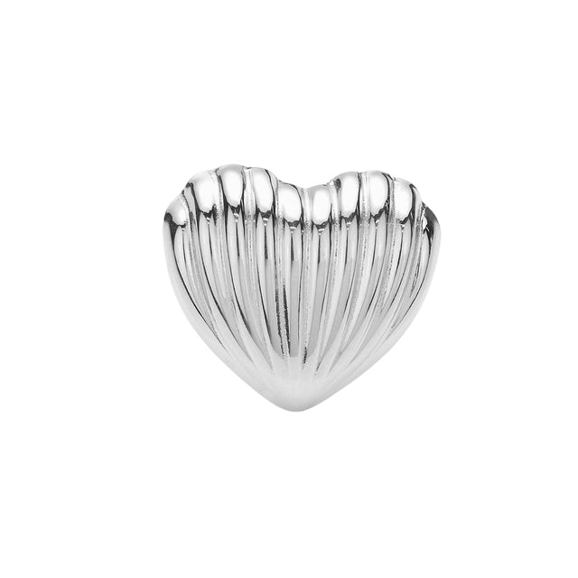 Silver Stainless Steel Ribbed Heart Adjustable Ring offers a stylish and durable option for everyday wear. Crafted from high-quality stainless steel, this ring features a ribbed design and an adjustable band for a comfortable fit. Perfect as a gift or a personal accessory, this ring is a versatile addition to any jewelry collection. 