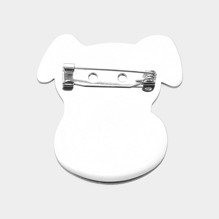 Silver Stainless Steel Schnauzer Dog Face Pin Brooch is expertly crafted with high-quality stainless steel material, ensuring durability and longevity. Its sleek design features the charming face of a schnauzer dog, making it a perfect accessory for dog lovers and a great addition to any outfit.