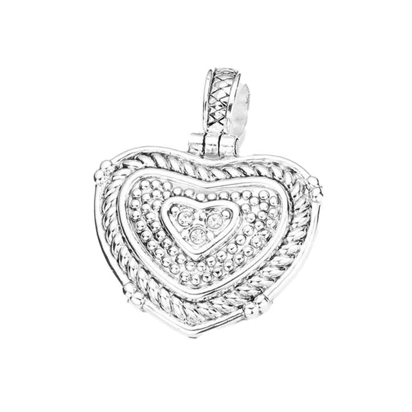Silver Stone Embellished Metal Heart Pendant adds a touch of elegance to any outfit. With its stunning design and expertly crafted materials, this pendant is sure to become a staple in your jewelry collection. The stone embellishments add a touch of sparkle, making it perfect for any occasion.
