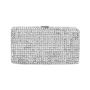 Silver Studded Bling Rectangle Evening Clutch Crossbody Bag, is beautifully designed and fit for all special occasions & places. Show your trendy side with this rectangle evening crossbody bag. Perfect gift ideas for a Birthday, Holiday, Christmas, Anniversary, Valentine's Day, and all special occasions.